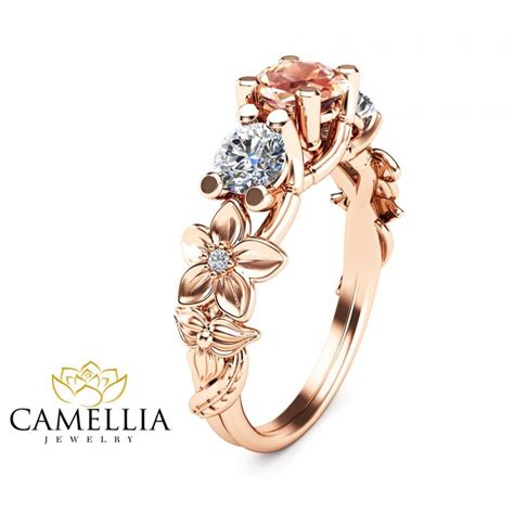 camellia wedding rings